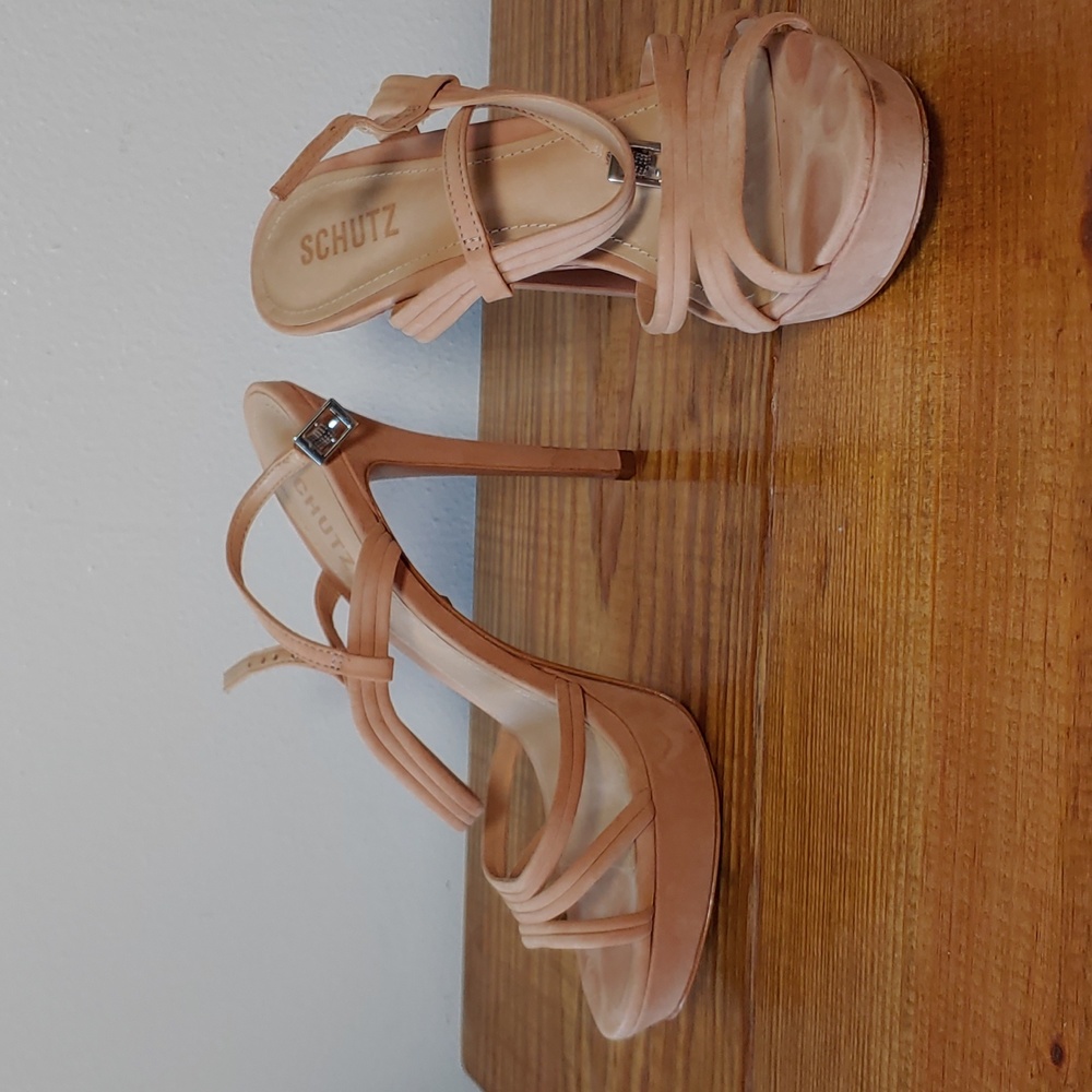 Schutz Nude Heels - Picture 3 of 7
